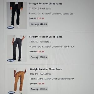 Old Navy Black Chinos for Casual and Business Casual Wear